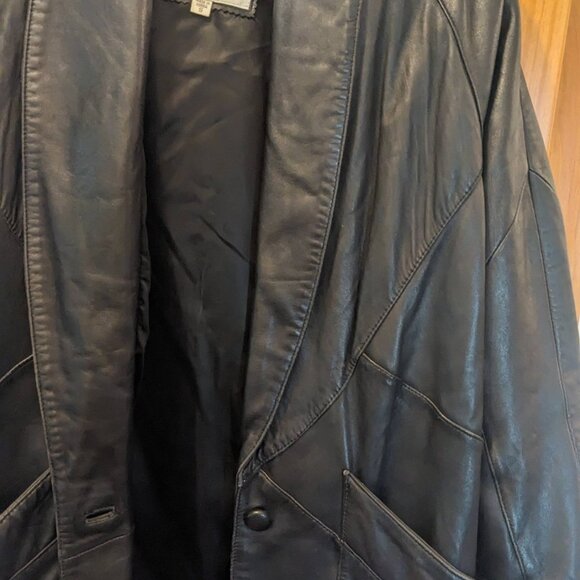 Vintage Pelle Black Leather M/W Jacket - Picture 4 of 8